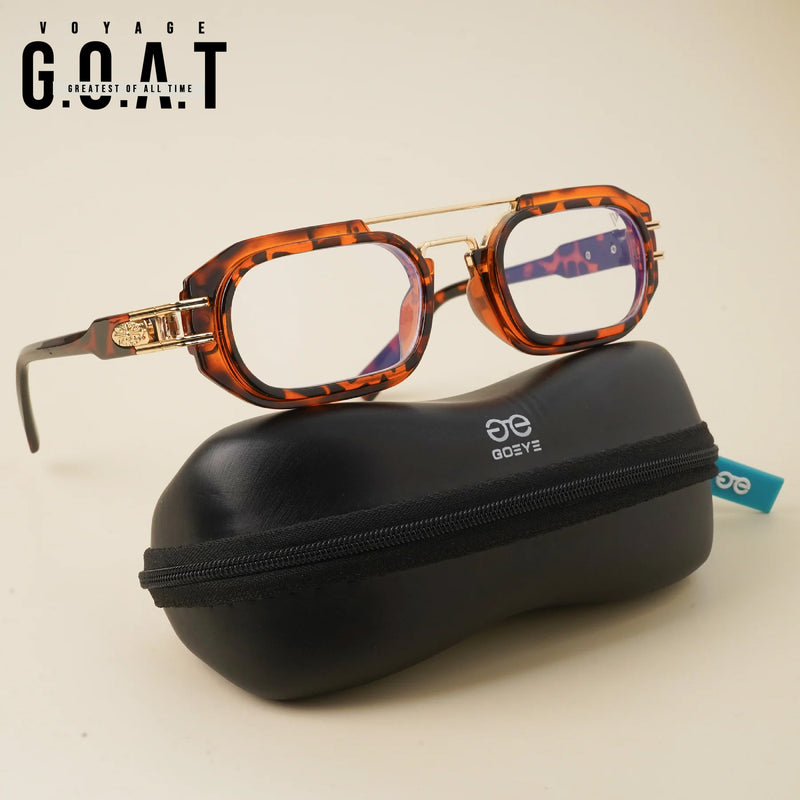 Voyage Goat Demi Brown Oval Eyeglasses for Men & Women (7255MG3927-C4)