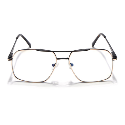 Voyage Golden & Black Wayfarer Eyeglasses for Men & Women (73013FMG7067-C3)