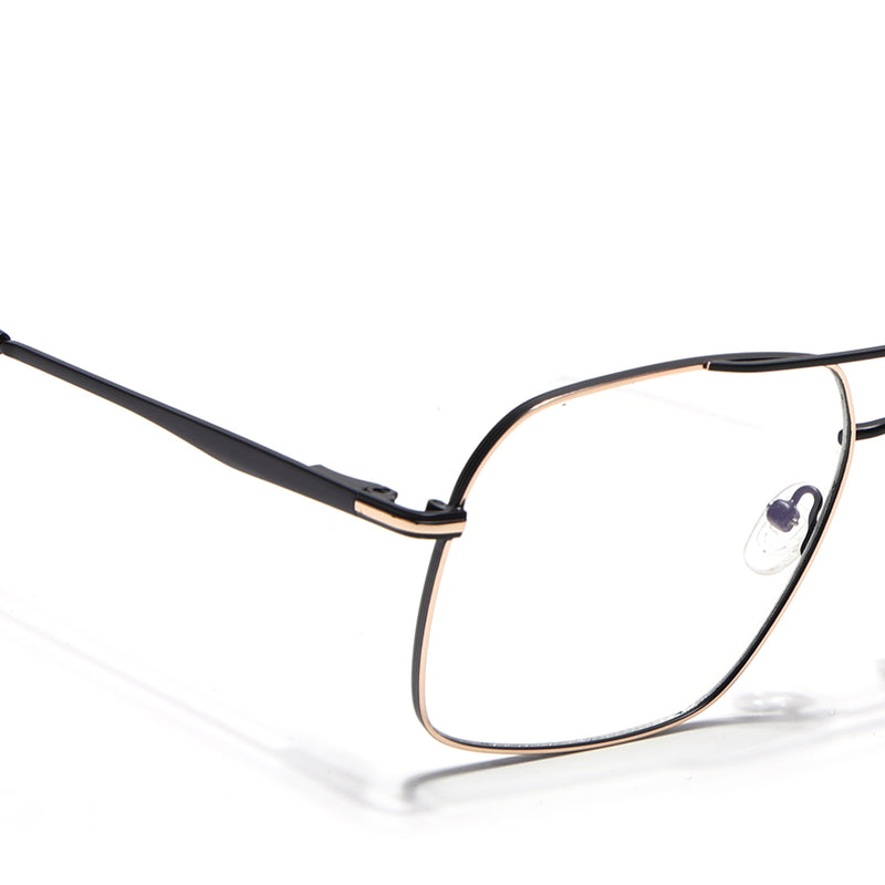 Voyage Golden & Black Wayfarer Eyeglasses for Men & Women (73013FMG7067-C3)