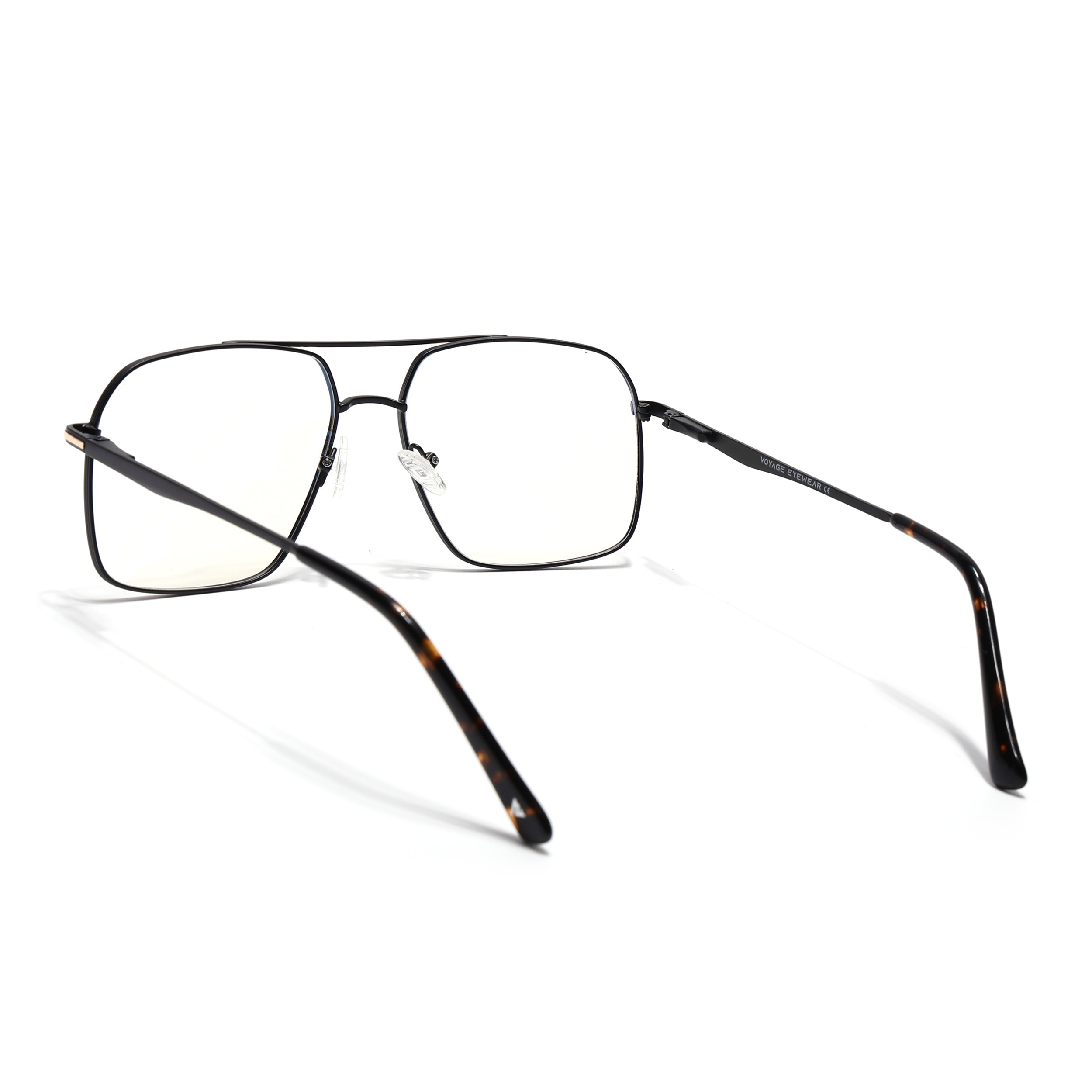 Voyage Golden & Black Wayfarer Eyeglasses for Men & Women (73013FMG7067-C3)