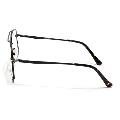 Voyage Golden & Black Wayfarer Eyeglasses for Men & Women (73013FMG7067-C3)