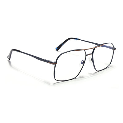 Voyage Blue & Brown Wayfarer Eyeglasses for Men & Women (73013FMG7069-C5)