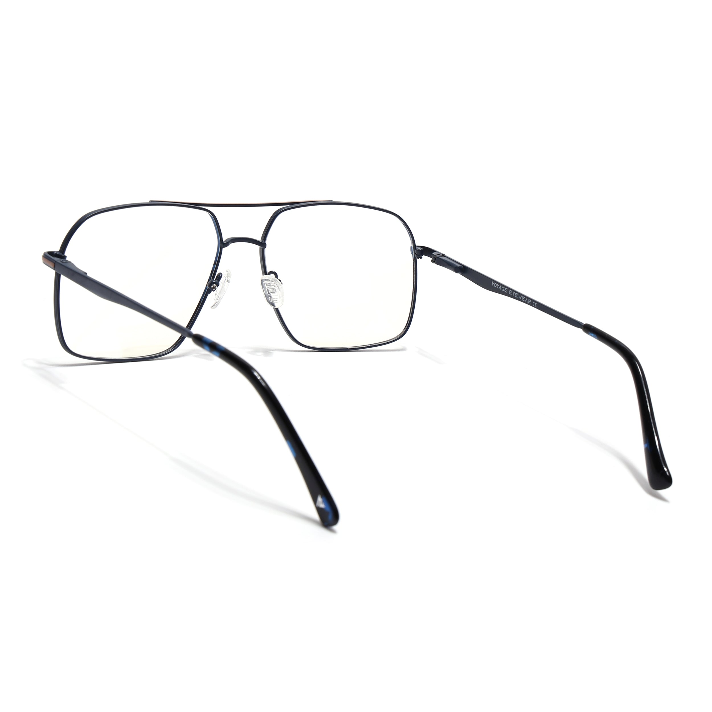 Voyage Blue & Brown Wayfarer Eyeglasses for Men & Women (73013FMG7069-C5)