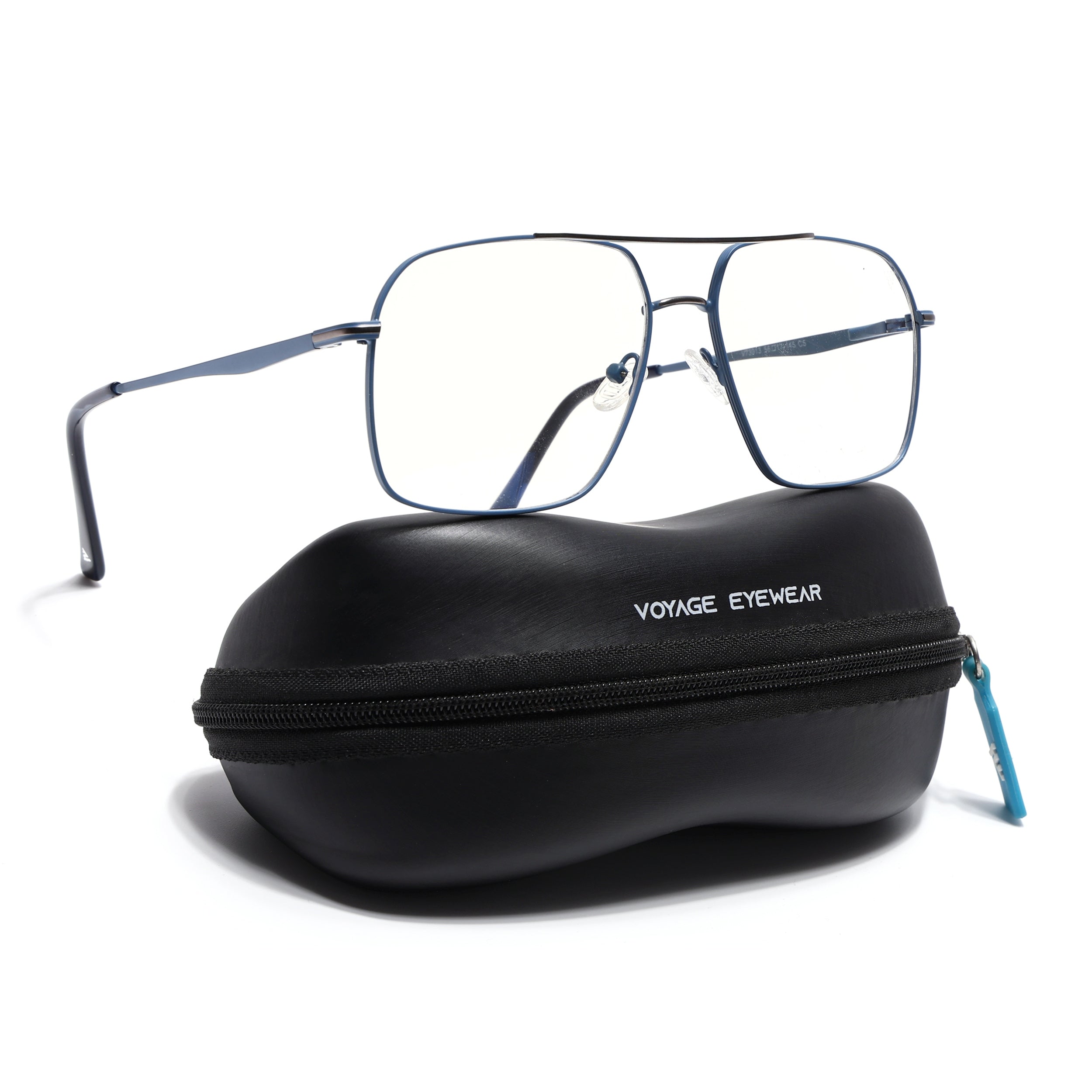 Voyage Sky Blue & Grey Wayfarer Eyeglasses for Men & Women (73013FMG7070-C6)