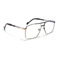 Voyage Golden & Black Wayfarer Eyeglasses for Men & Women (73014FMG7074-C3)