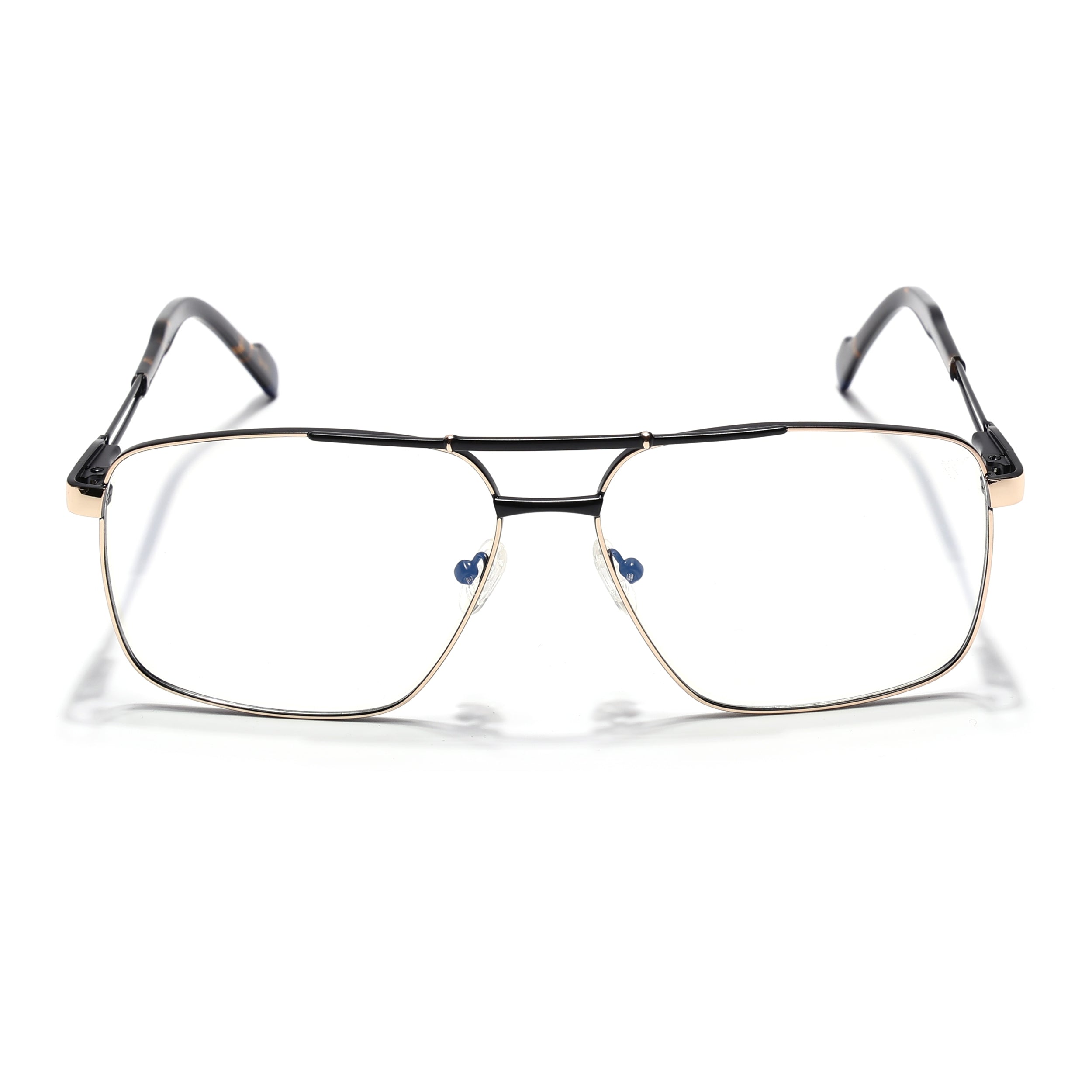 Voyage Golden & Black Wayfarer Eyeglasses for Men & Women (73014FMG7074-C3)