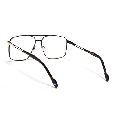 Voyage Golden & Black Wayfarer Eyeglasses for Men & Women (73014FMG7074-C3)