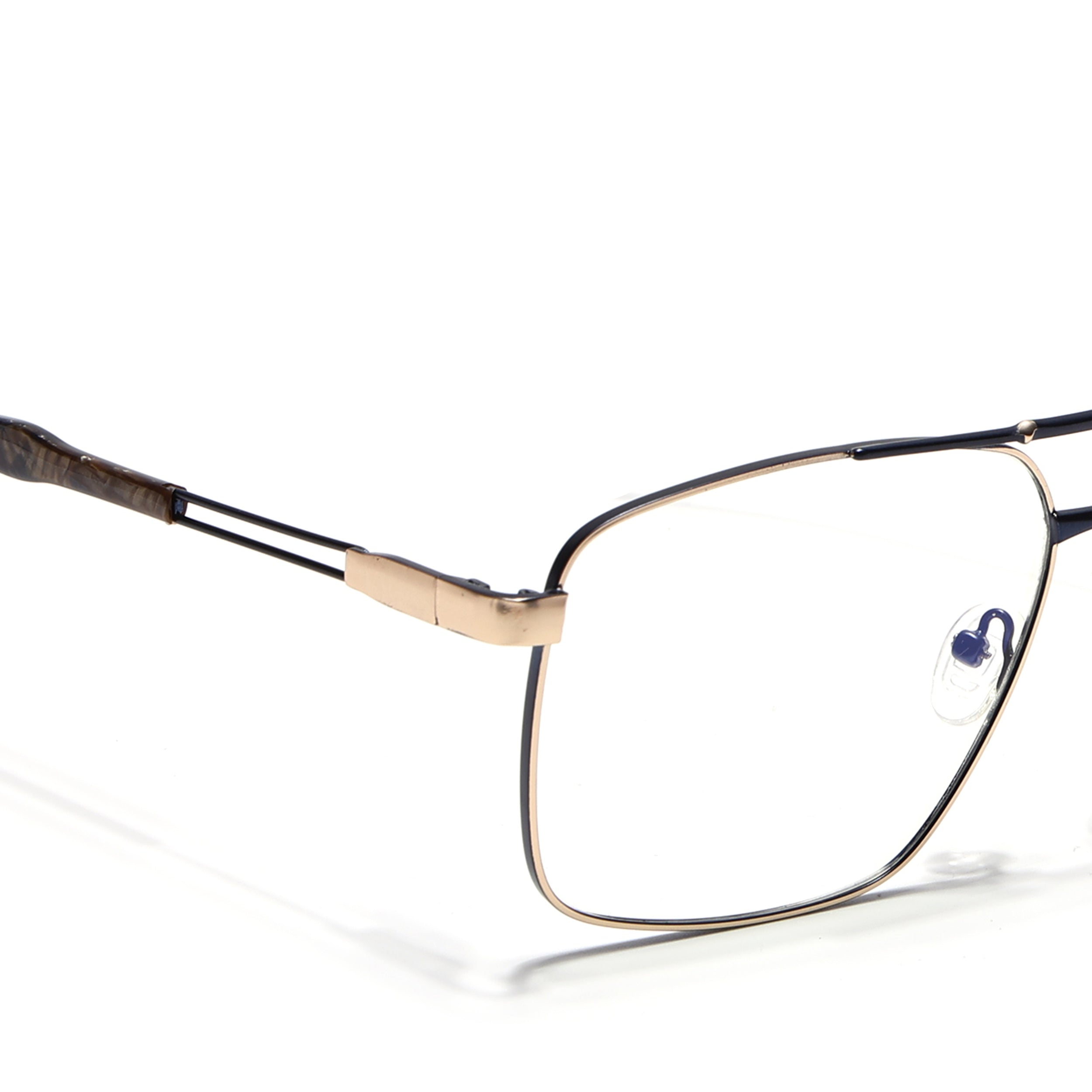 Voyage Golden & Navy Blue Wayfarer Eyeglasses for Men & Women (73014FMG7075-C4)