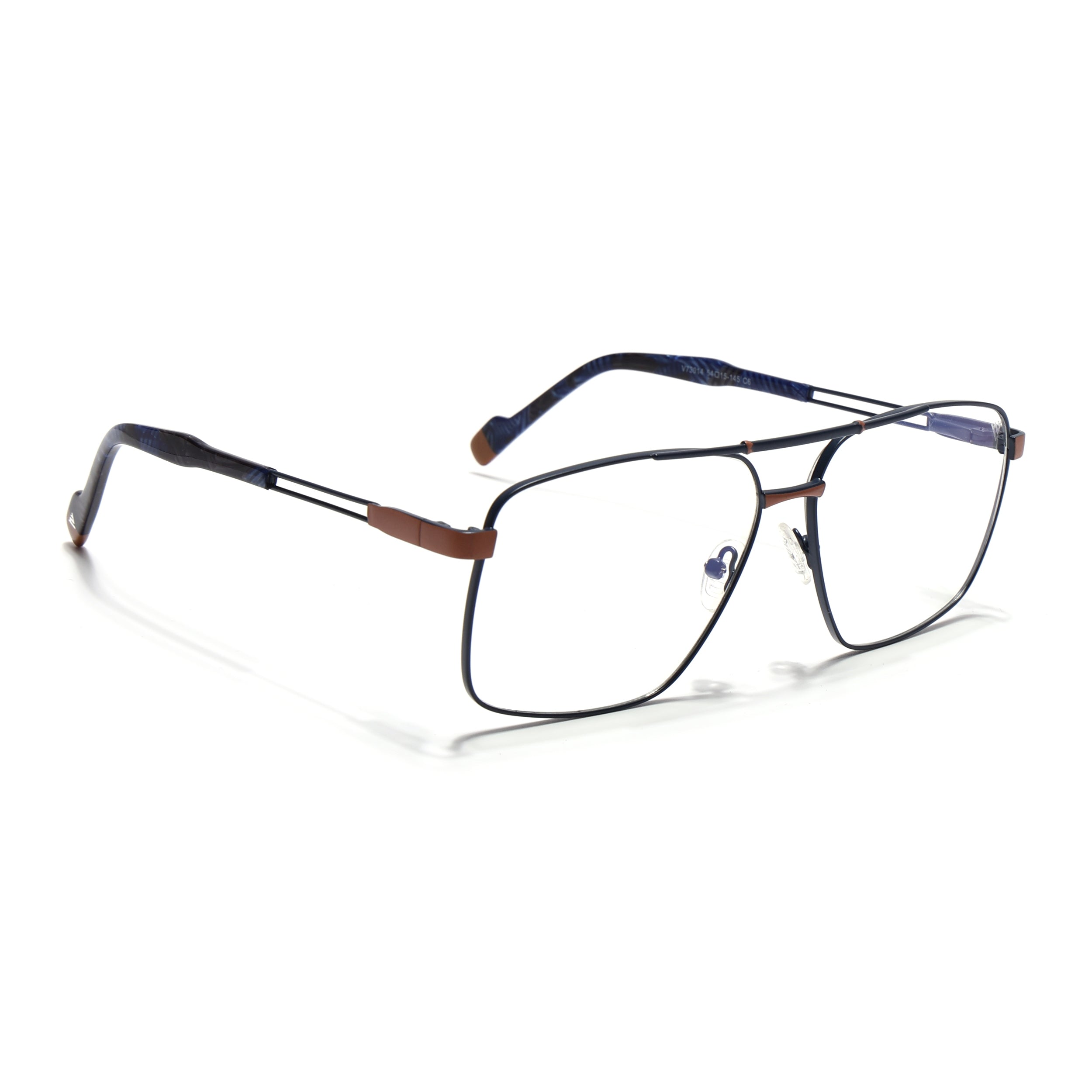 Voyage Blue & Brown Wayfarer Eyeglasses for Men & Women (73014FMG7076-C5)