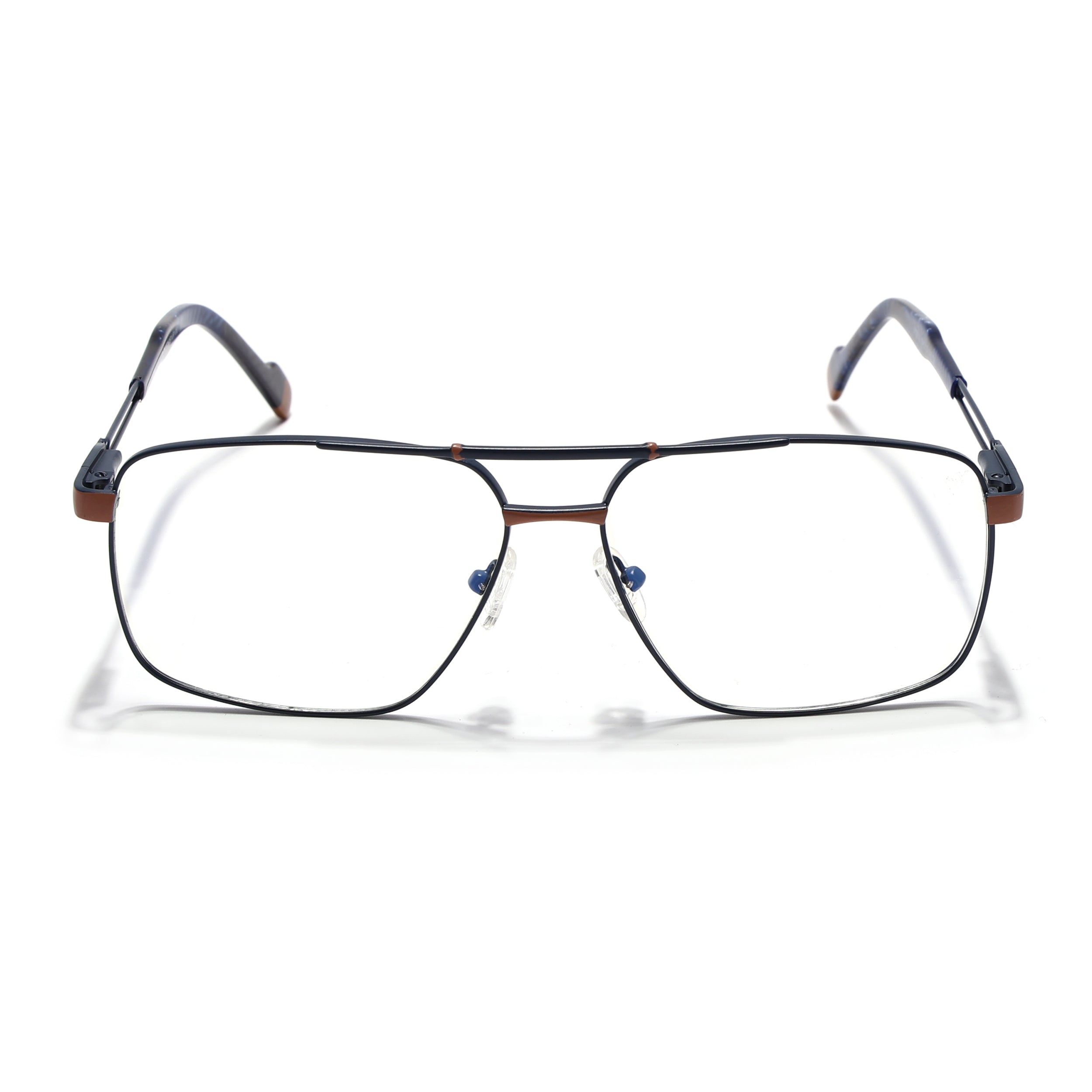 Voyage Blue & Brown Wayfarer Eyeglasses for Men & Women (73014FMG7076-C5)