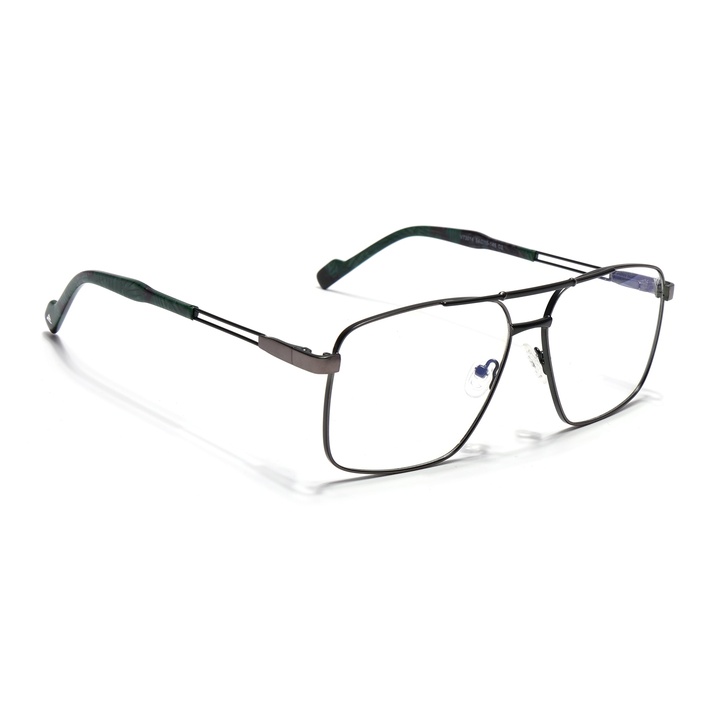 Voyage Silver & Green Wayfarer Eyeglasses for Men & Women (73014FMG7078-C7)