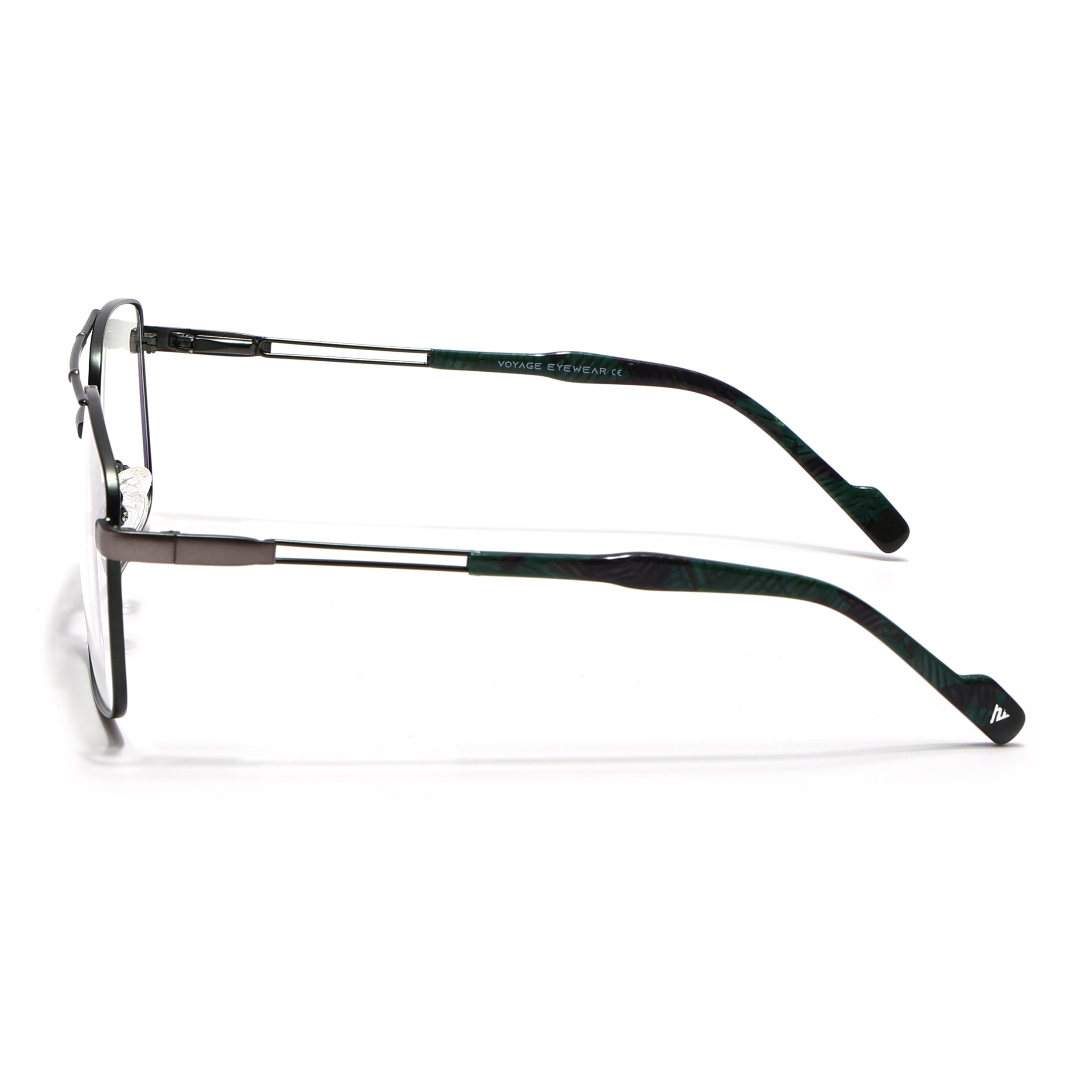 Voyage Silver & Green Wayfarer Eyeglasses for Men & Women (73014FMG7078-C7)
