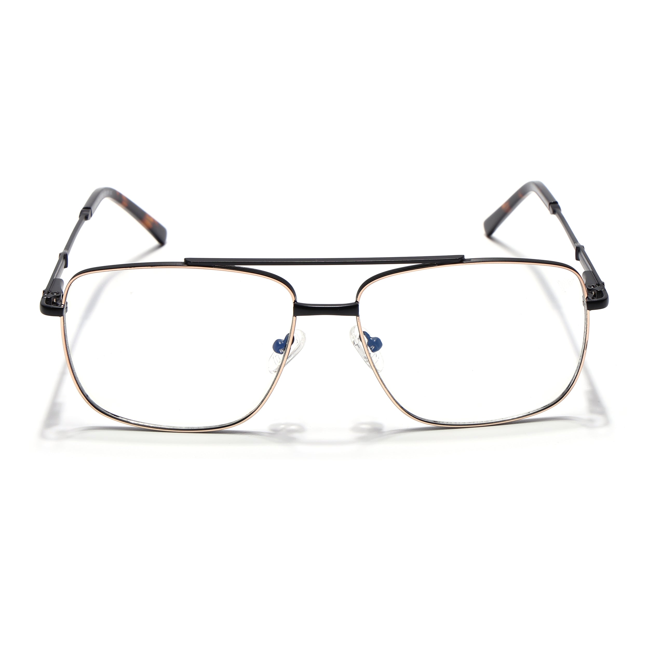 Voyage Golden & Black Wayfarer Eyeglasses for Men & Women (73015FMG7079-C1)