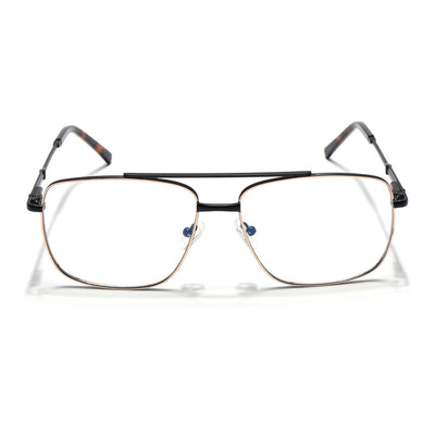 Voyage Golden & Black Wayfarer Eyeglasses for Men & Women (73015FMG7079-C1)