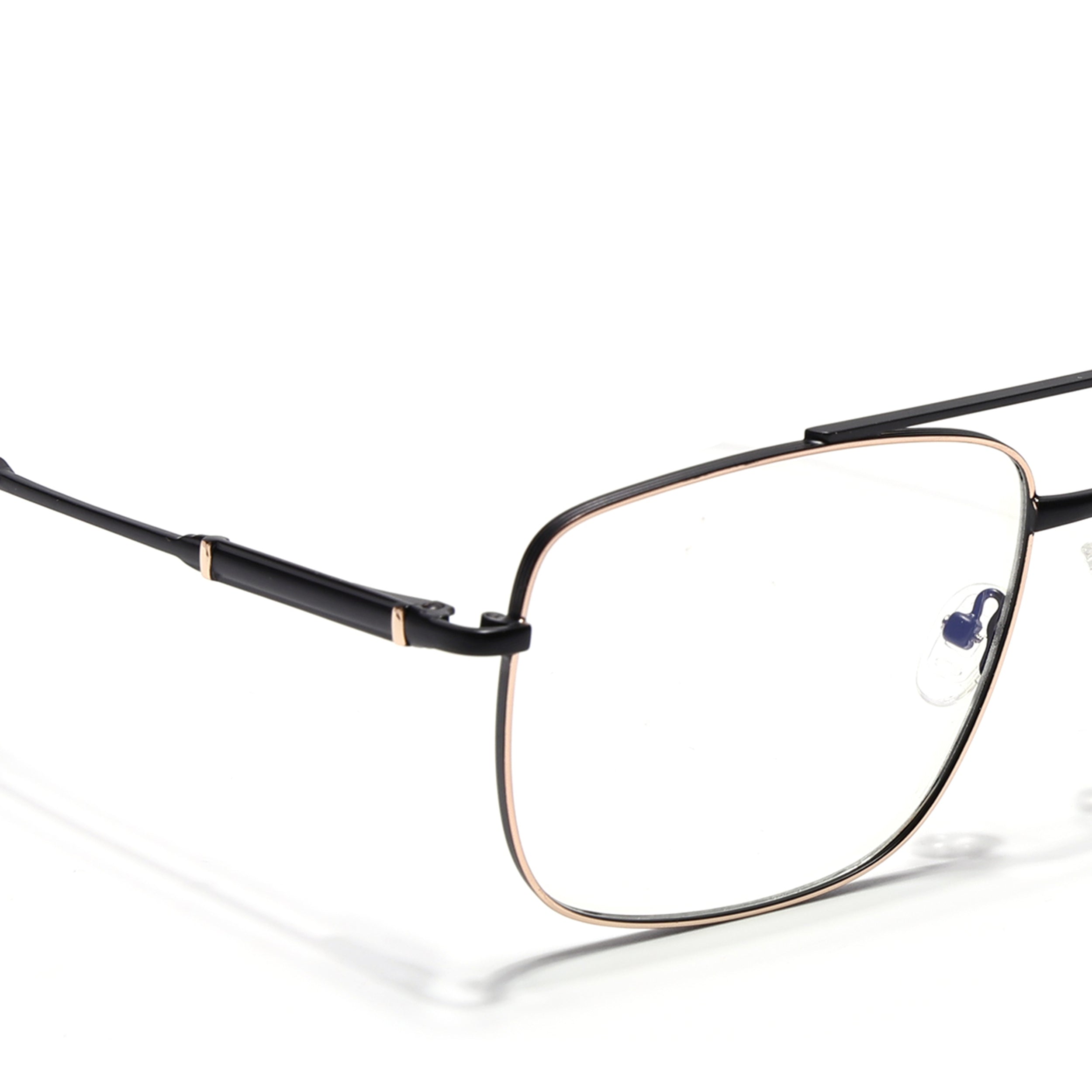 Voyage Golden & Black Wayfarer Eyeglasses for Men & Women (73015FMG7079-C1)