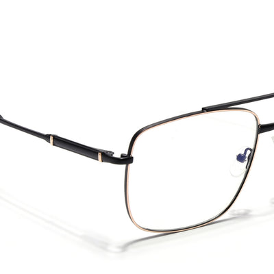 Voyage Golden & Black Wayfarer Eyeglasses for Men & Women (73015FMG7079-C1)