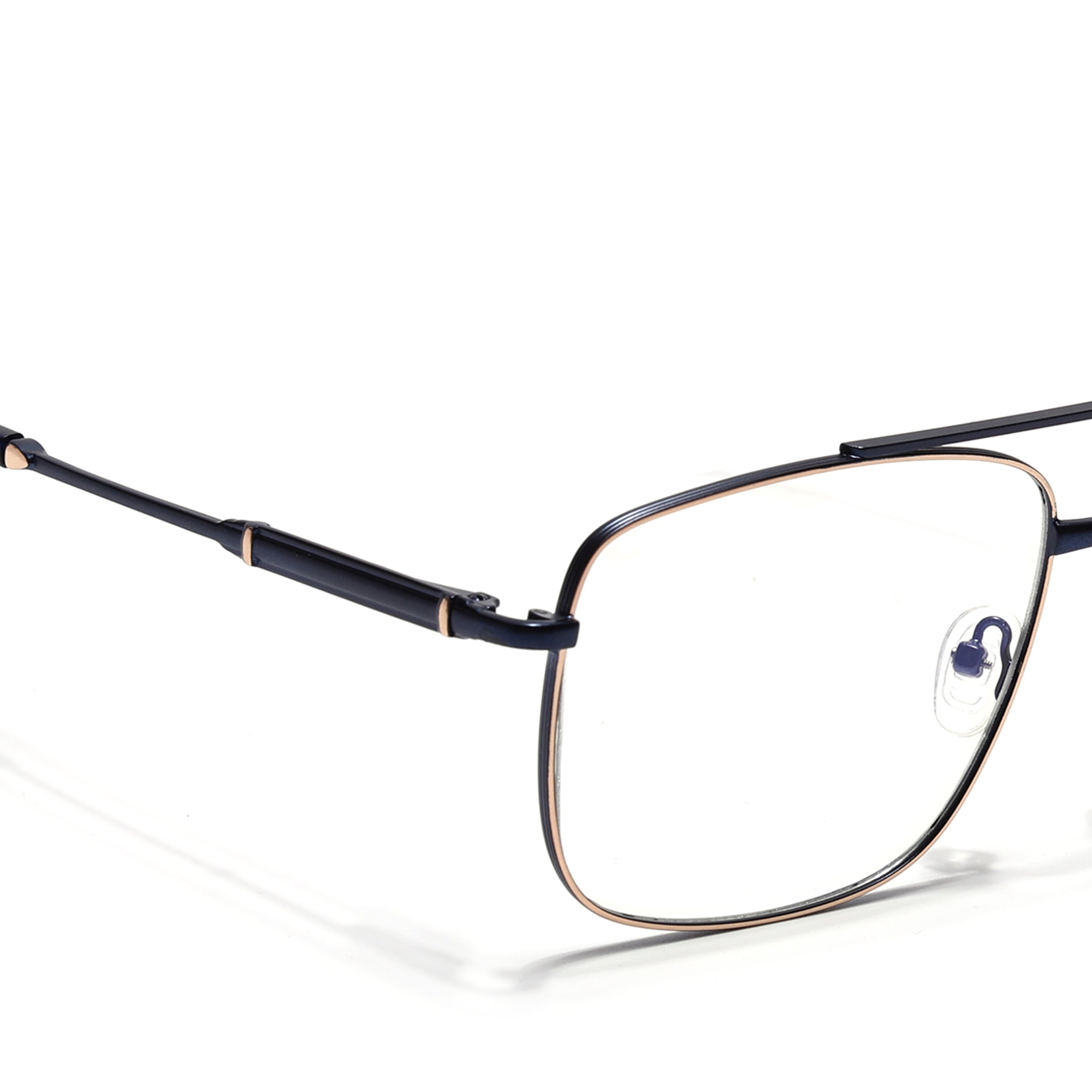 Voyage Golden & Navy Blue Wayfarer Eyeglasses for Men & Women (73015FMG7080-C2)