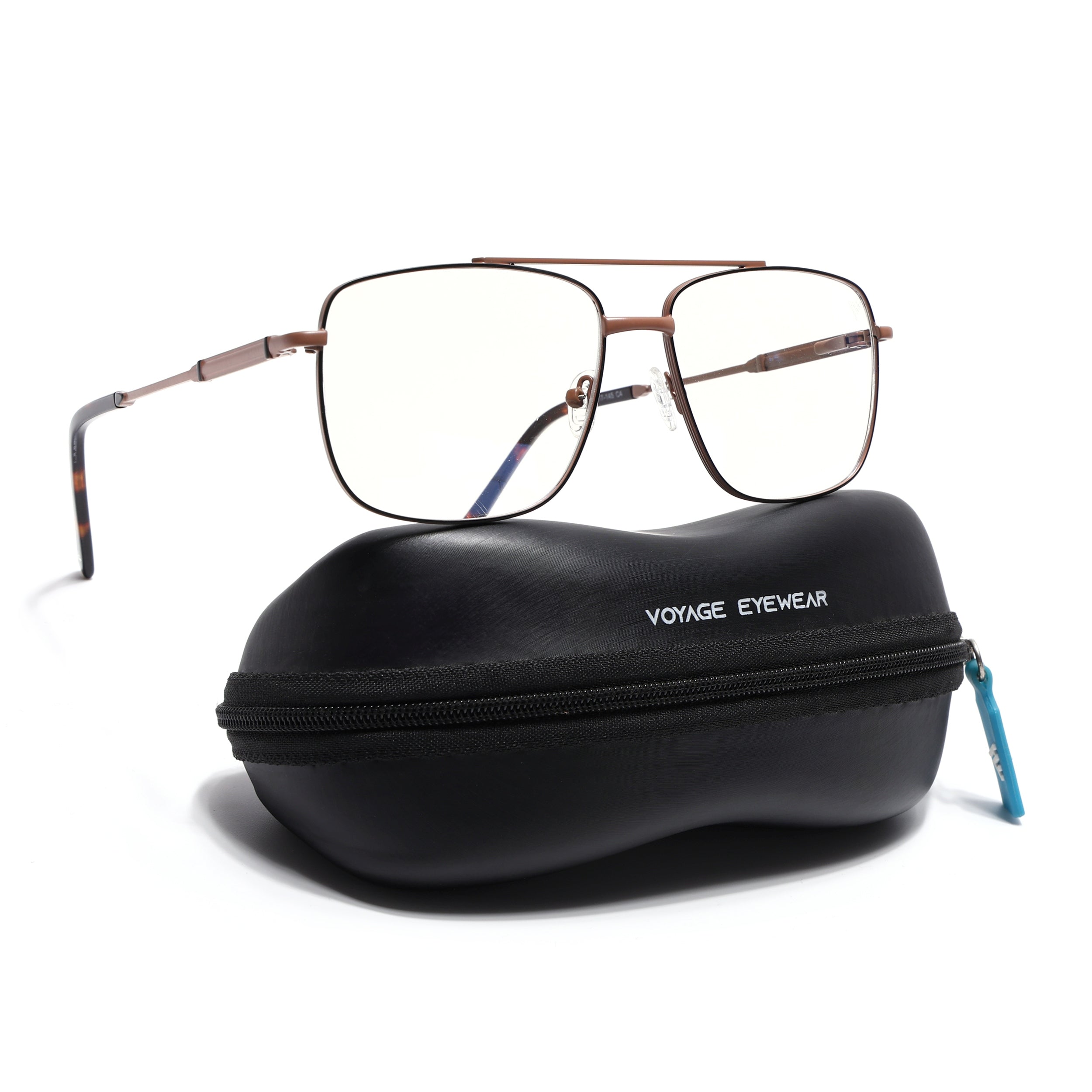 Voyage Brown & Black Wayfarer Eyeglasses for Men & Women (73015FMG7081-C3)