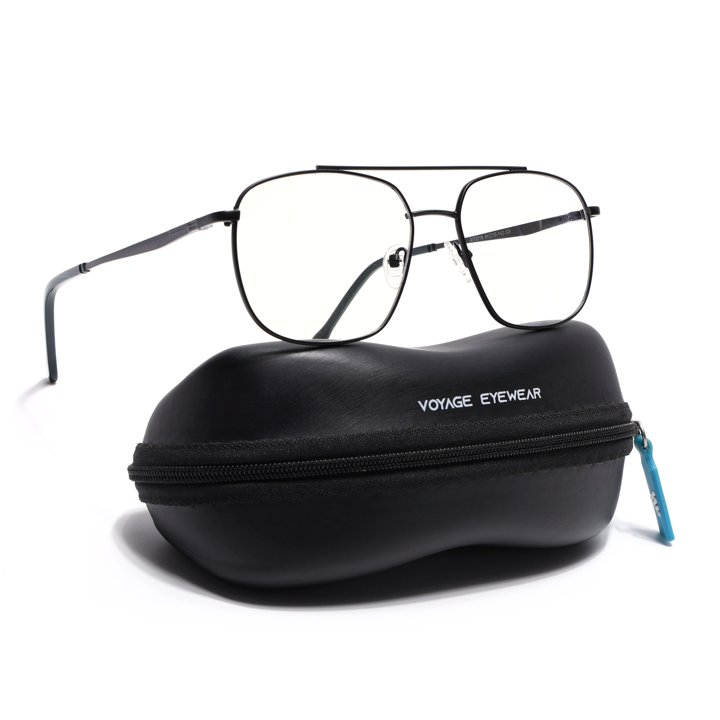 Voyage Black Wayfarer Eyeglasses for Men & Women (73016FMG7086-C1)