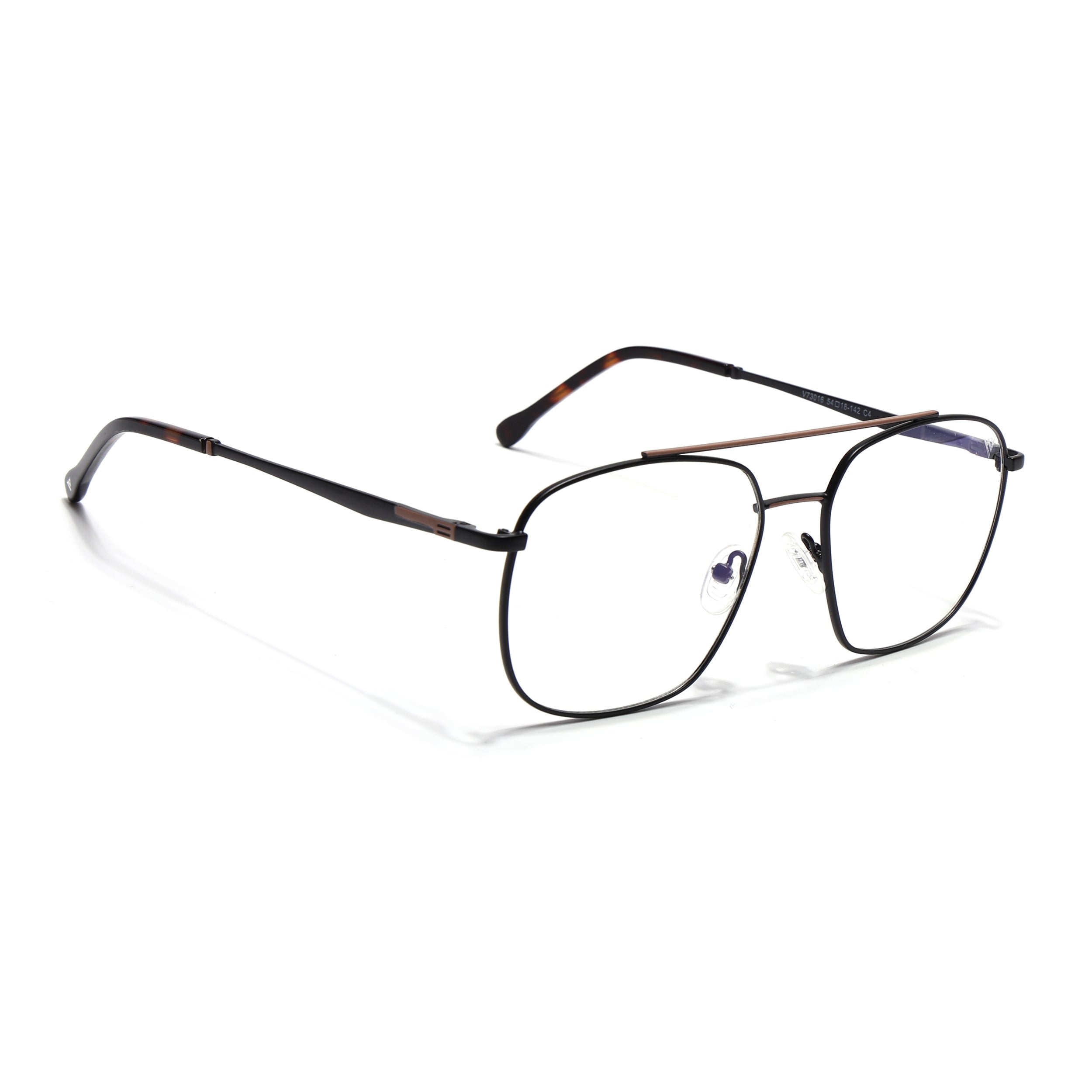 Voyage Black & Brown Wayfarer Eyeglasses for Men & Women (73016FMG7087-C2)