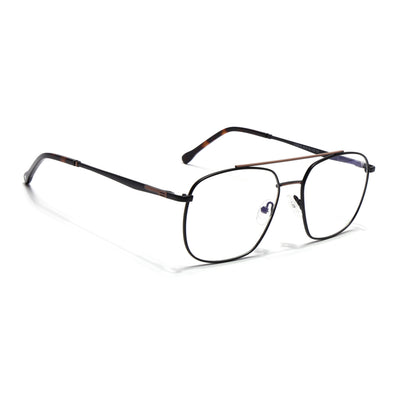 Voyage Black & Brown Wayfarer Eyeglasses for Men & Women (73016FMG7087-C2)