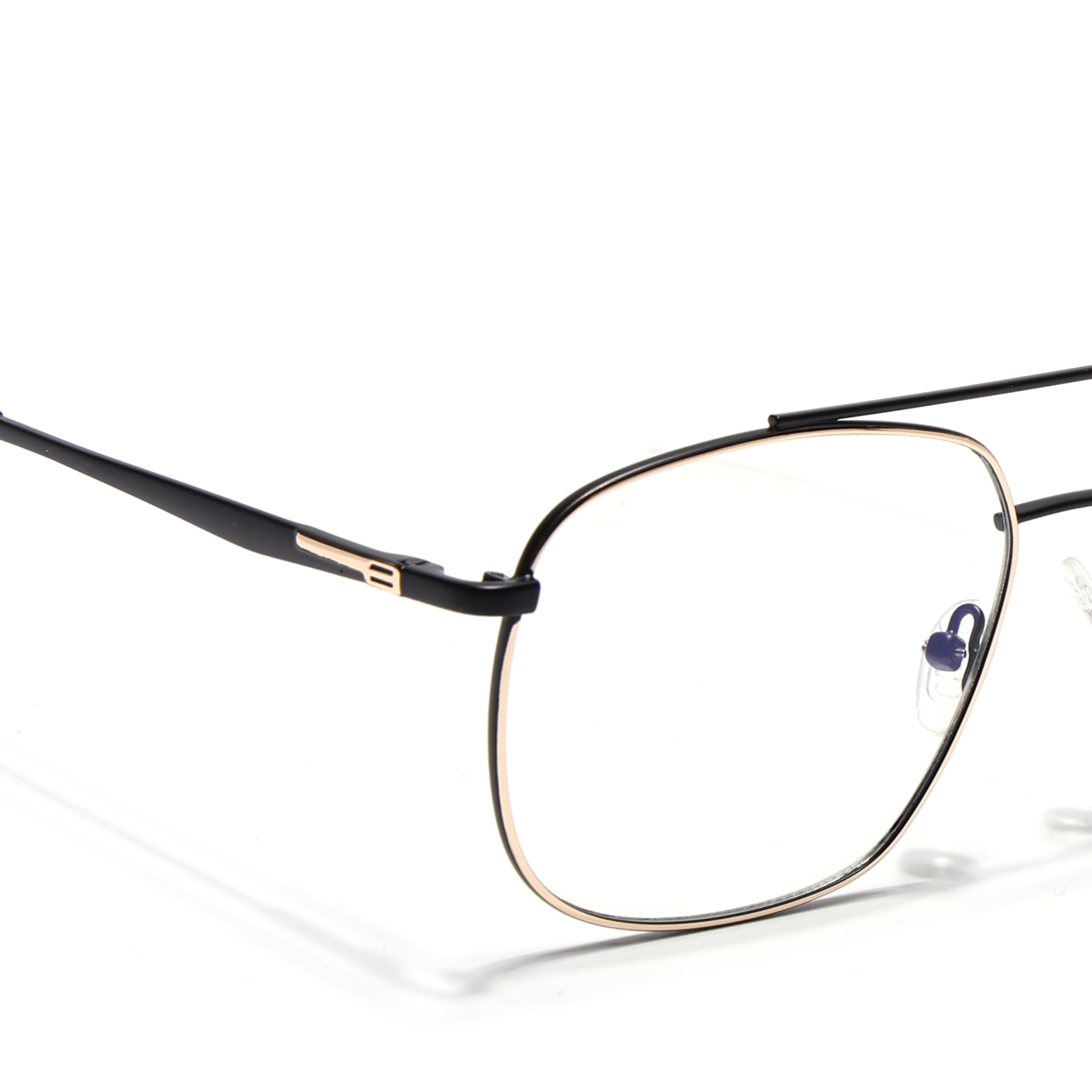 Voyage Golden & Black Wayfarer Eyeglasses for Men & Women (73016FMG7088-C3)