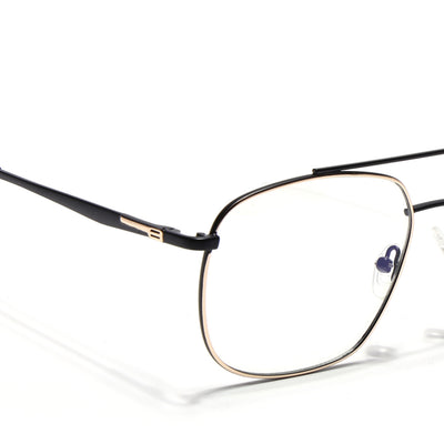 Voyage Golden & Black Wayfarer Eyeglasses for Men & Women (73016FMG7088-C3)