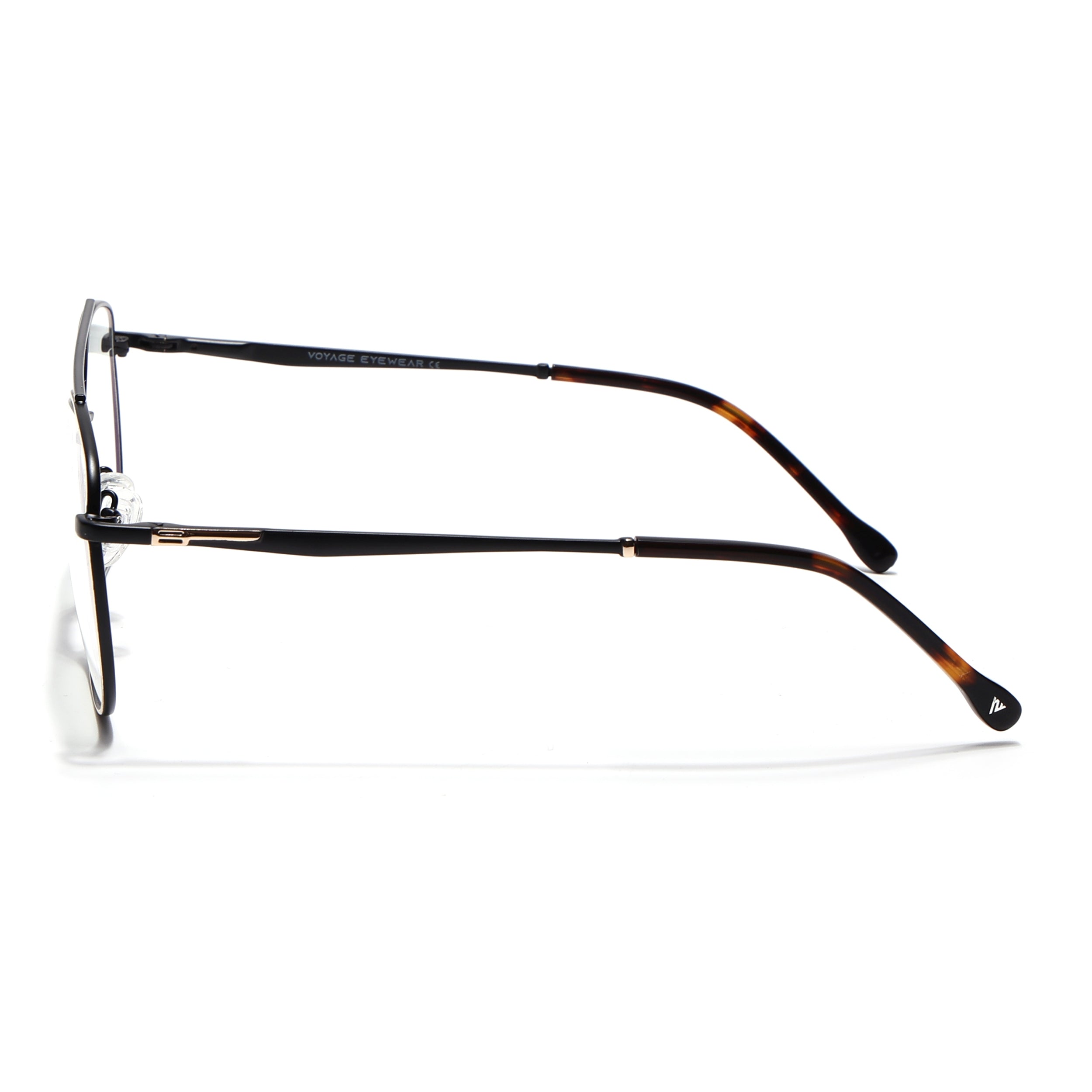 Voyage Golden & Black Wayfarer Eyeglasses for Men & Women (73016FMG7088-C3)