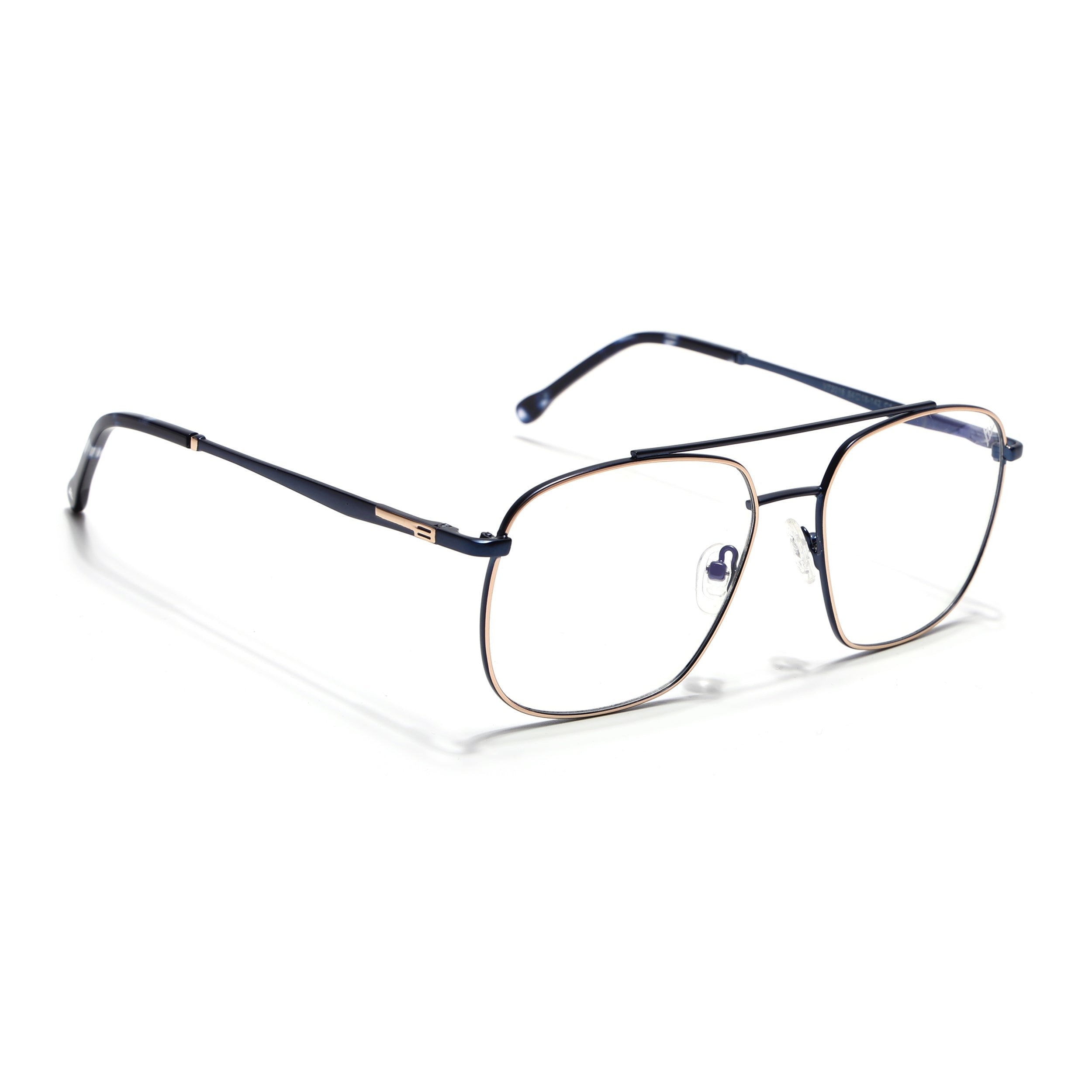 Voyage Golden & Navy Blue Wayfarer Eyeglasses for Men & Women (73016FMG7089-C4)