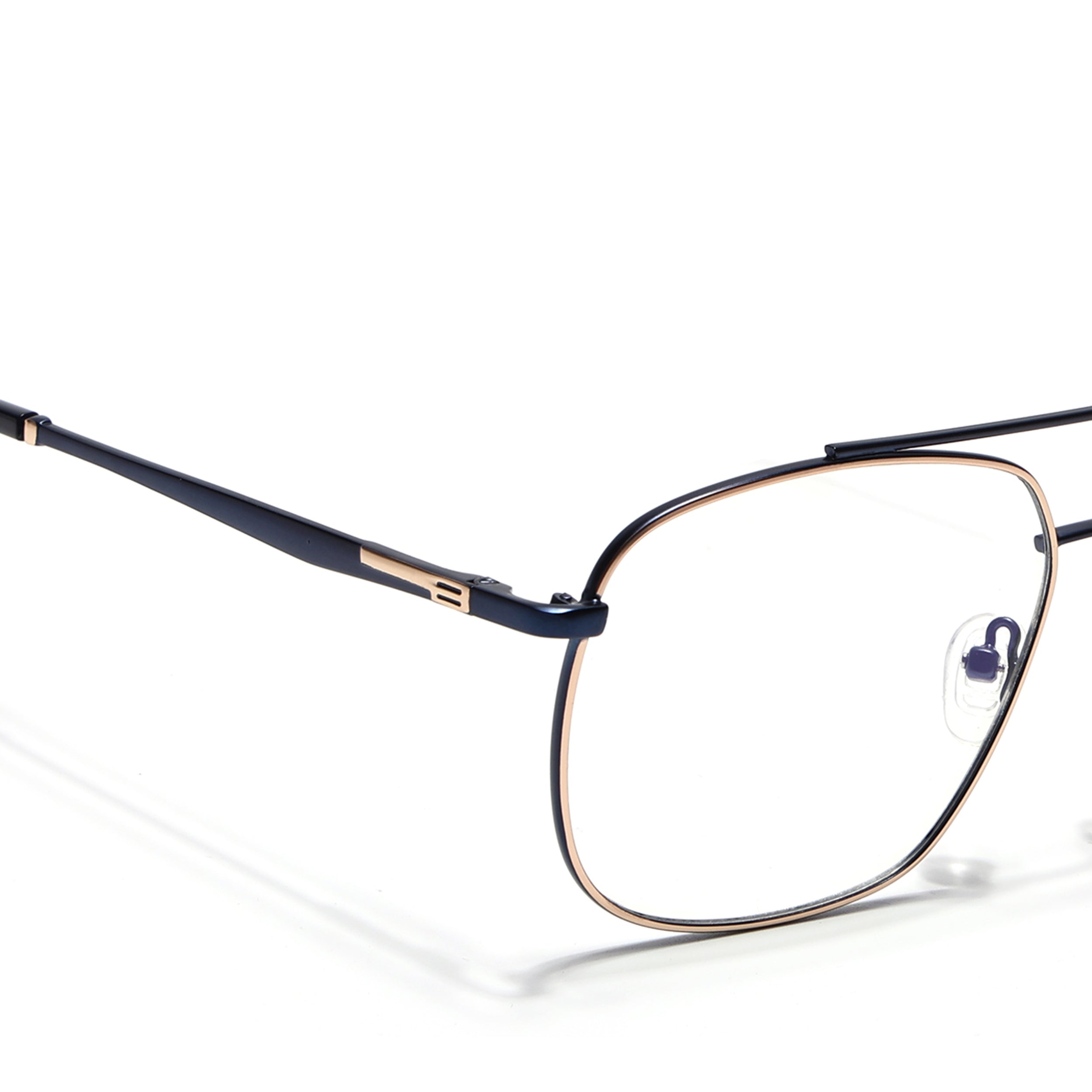 Voyage Golden & Navy Blue Wayfarer Eyeglasses for Men & Women (73016FMG7089-C4)
