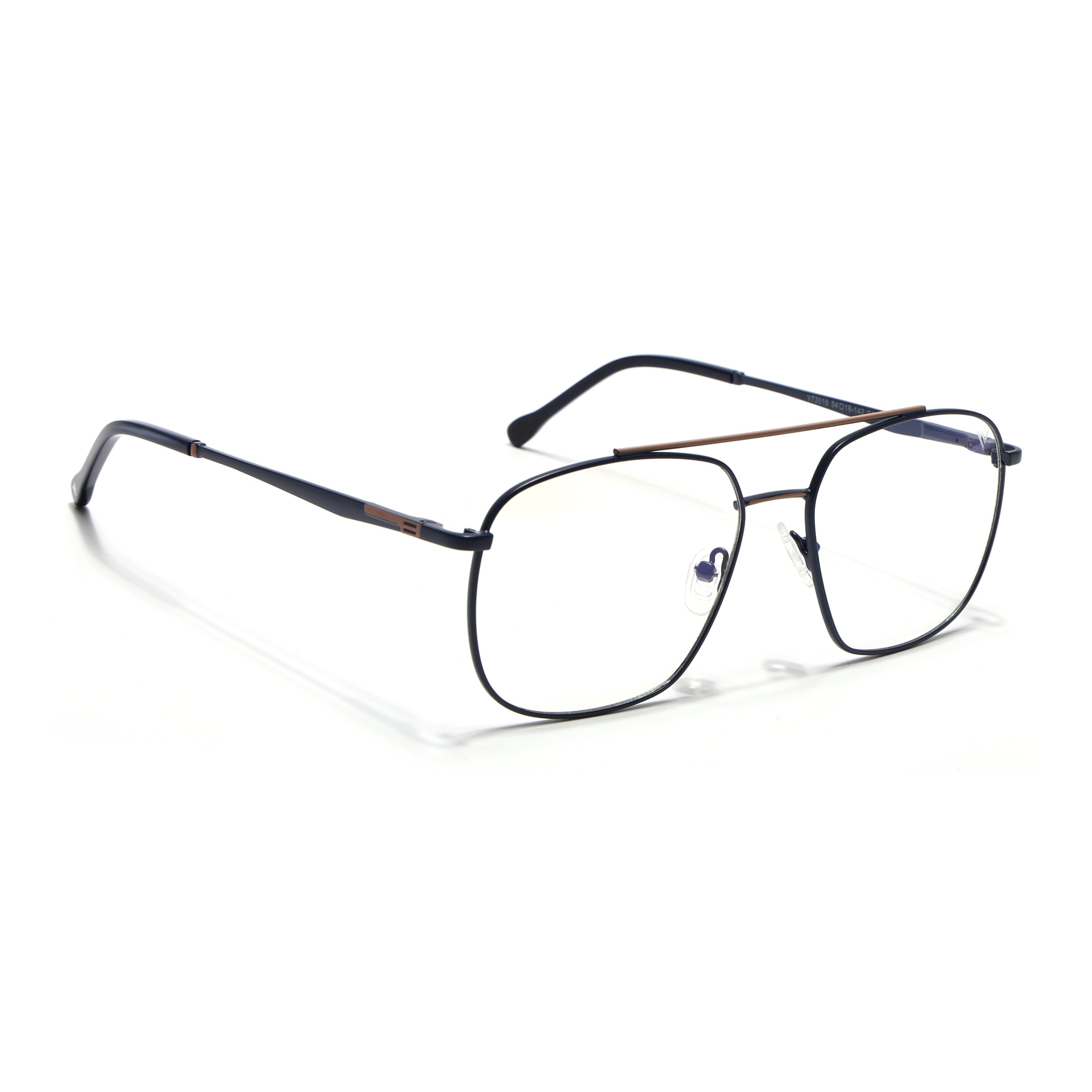 Voyage Blue & Brown Wayfarer Eyeglasses for Men & Women (73016FMG7090-C5)
