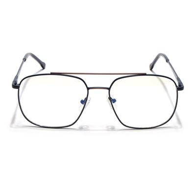 Voyage Blue & Brown Wayfarer Eyeglasses for Men & Women (73016FMG7090-C5)