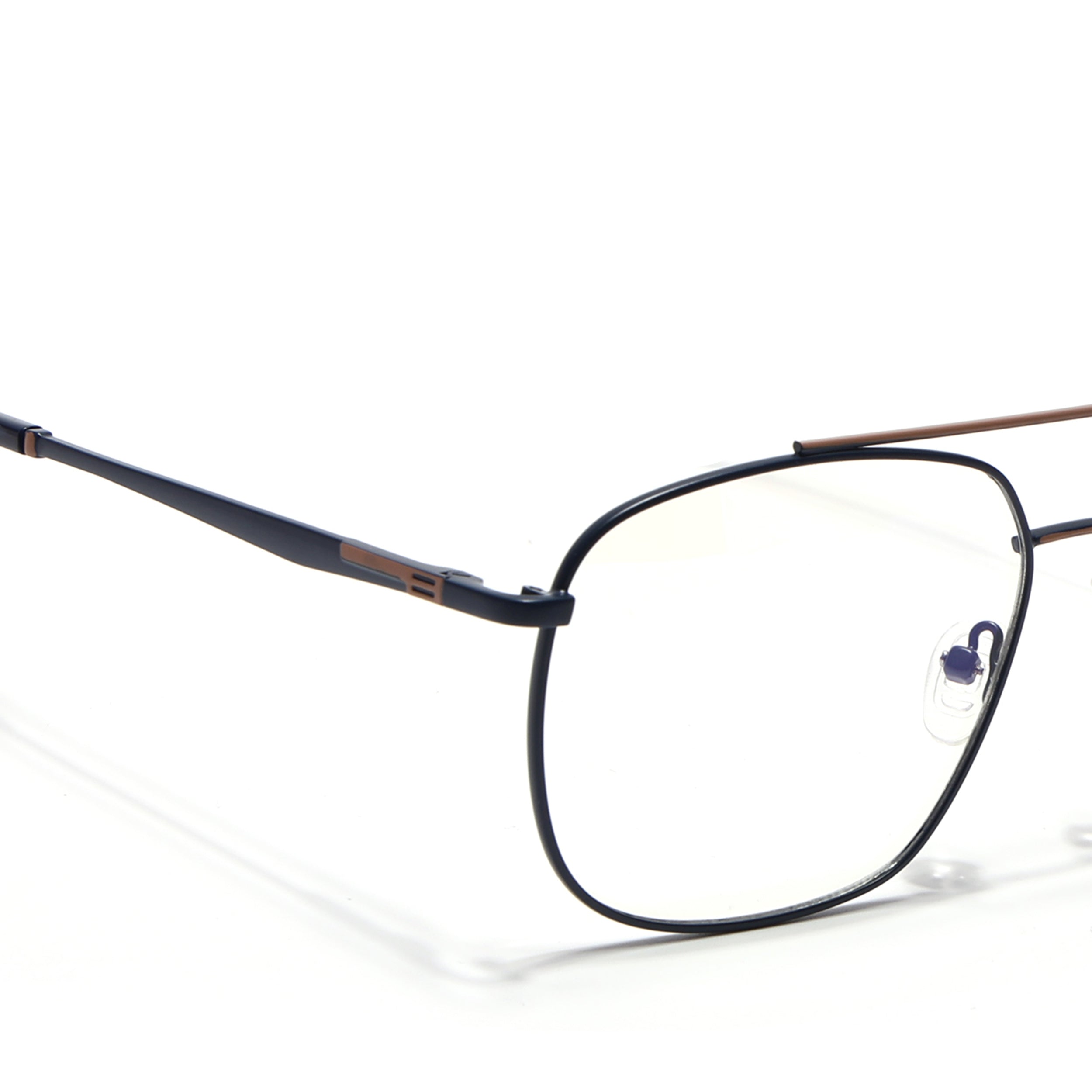 Voyage Blue & Brown Wayfarer Eyeglasses for Men & Women (73016FMG7090-C5)