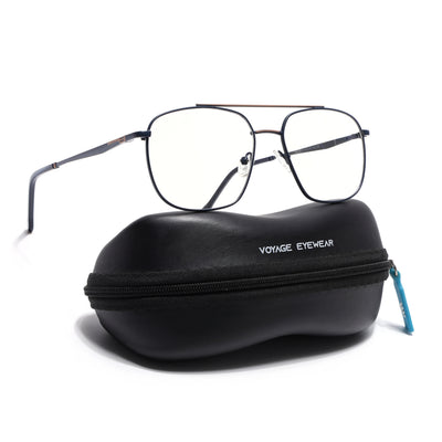 Voyage Blue & Brown Wayfarer Eyeglasses for Men & Women (73016FMG7090-C5)