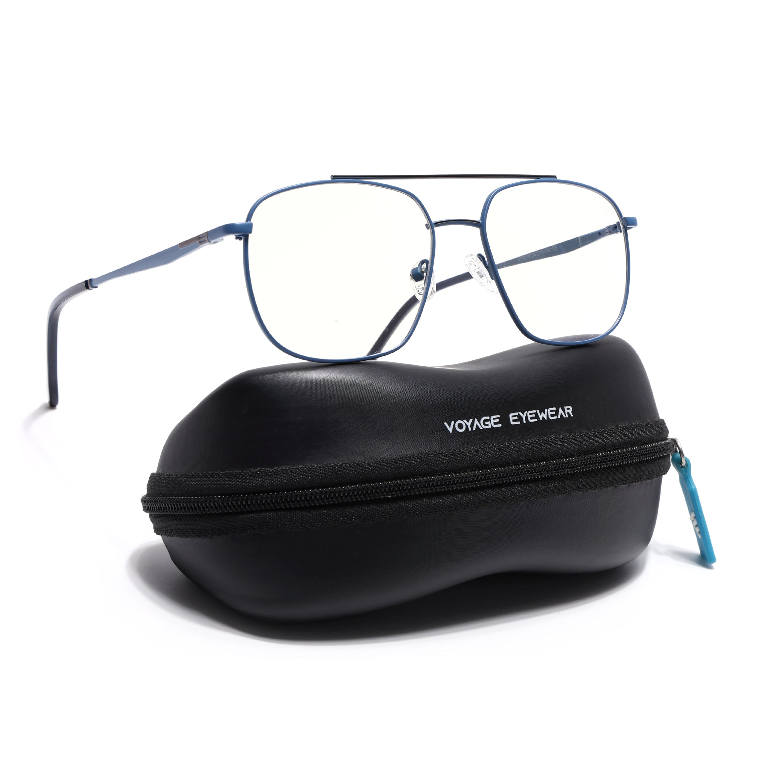 Voyage Sky Blue & Grey Wayfarer Eyeglasses for Men & Women (73016FMG7091-C6)