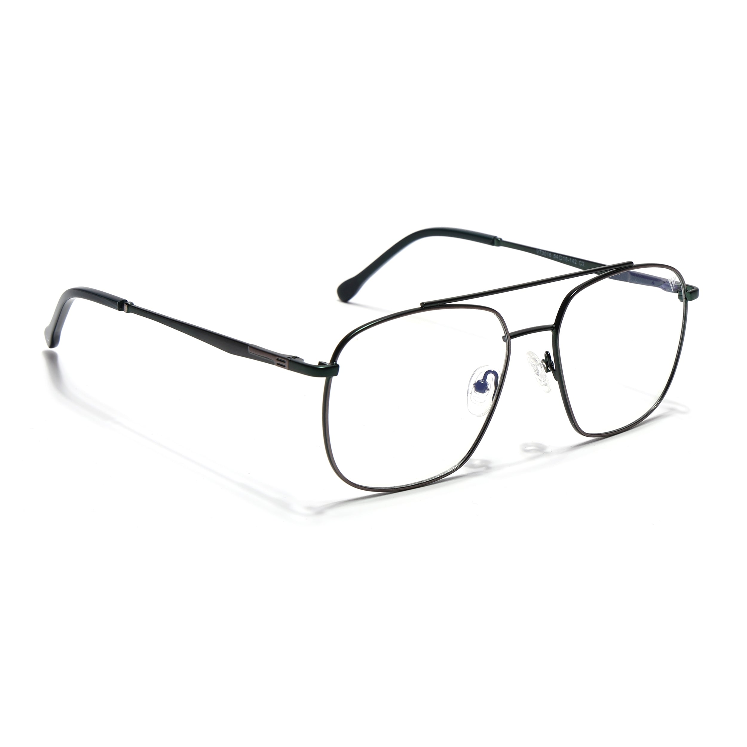 Voyage Grey & Green Wayfarer Eyeglasses for Men & Women (73016FMG7092-C7)