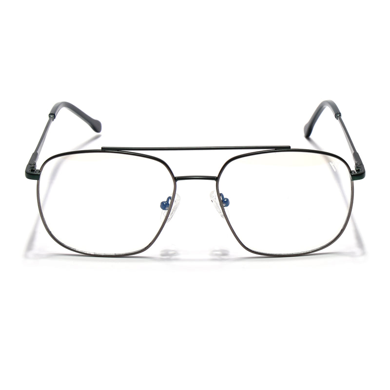 Voyage Grey & Green Wayfarer Eyeglasses for Men & Women (73016FMG7092-C7)