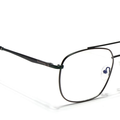 Voyage Grey & Green Wayfarer Eyeglasses for Men & Women (73016FMG7092-C7)