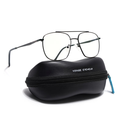Voyage Grey & Green Wayfarer Eyeglasses for Men & Women (73016FMG7092-C7)