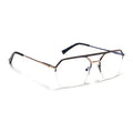 Voyage Golden & Black Half Rim Eyeglasses for Men & Women (73017FMG7093-C1)