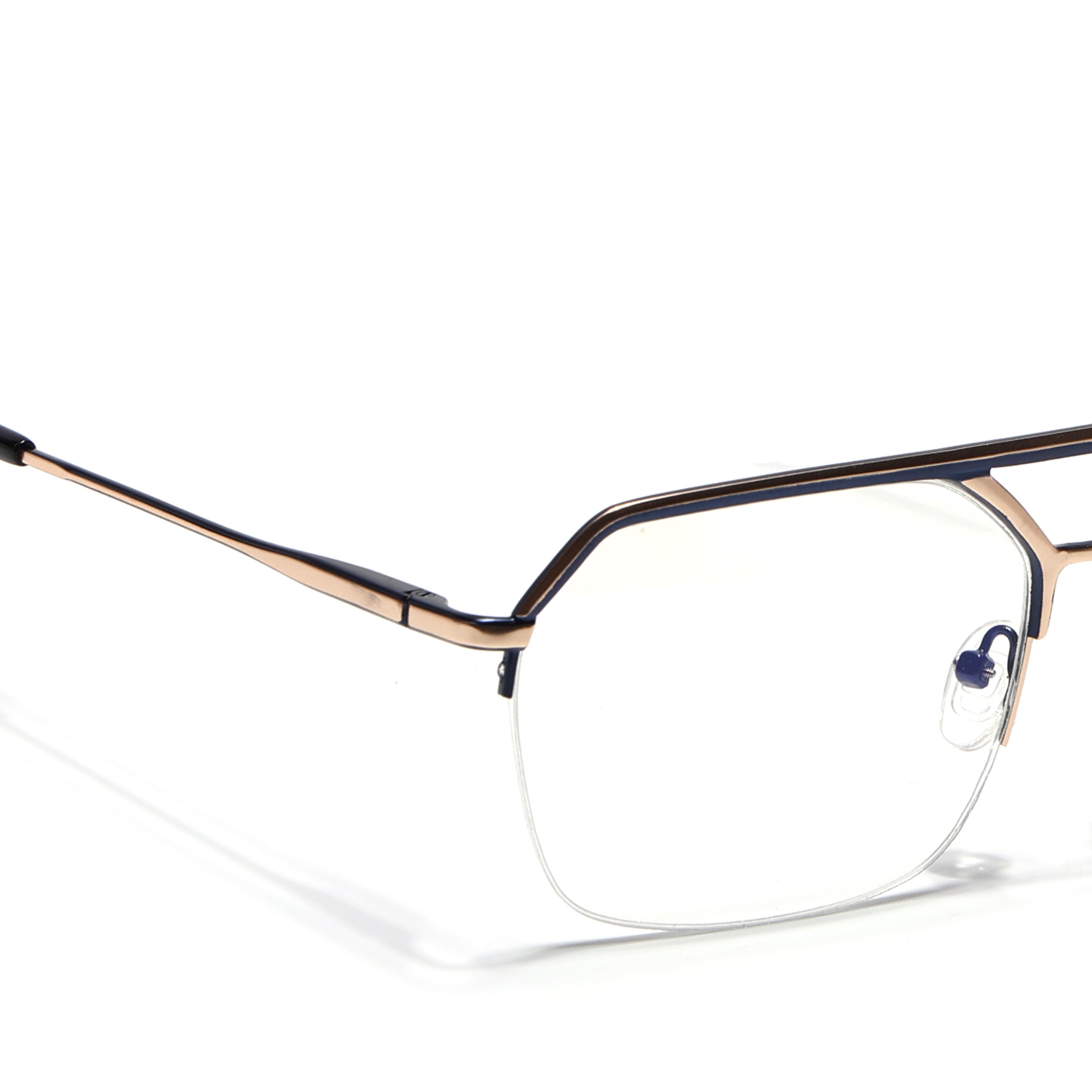 Voyage Golden & Black Half Rim Eyeglasses for Men & Women (73017FMG7093-C1)