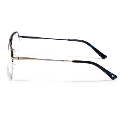 Voyage Golden & Black Half Rim Eyeglasses for Men & Women (73017FMG7093-C1)
