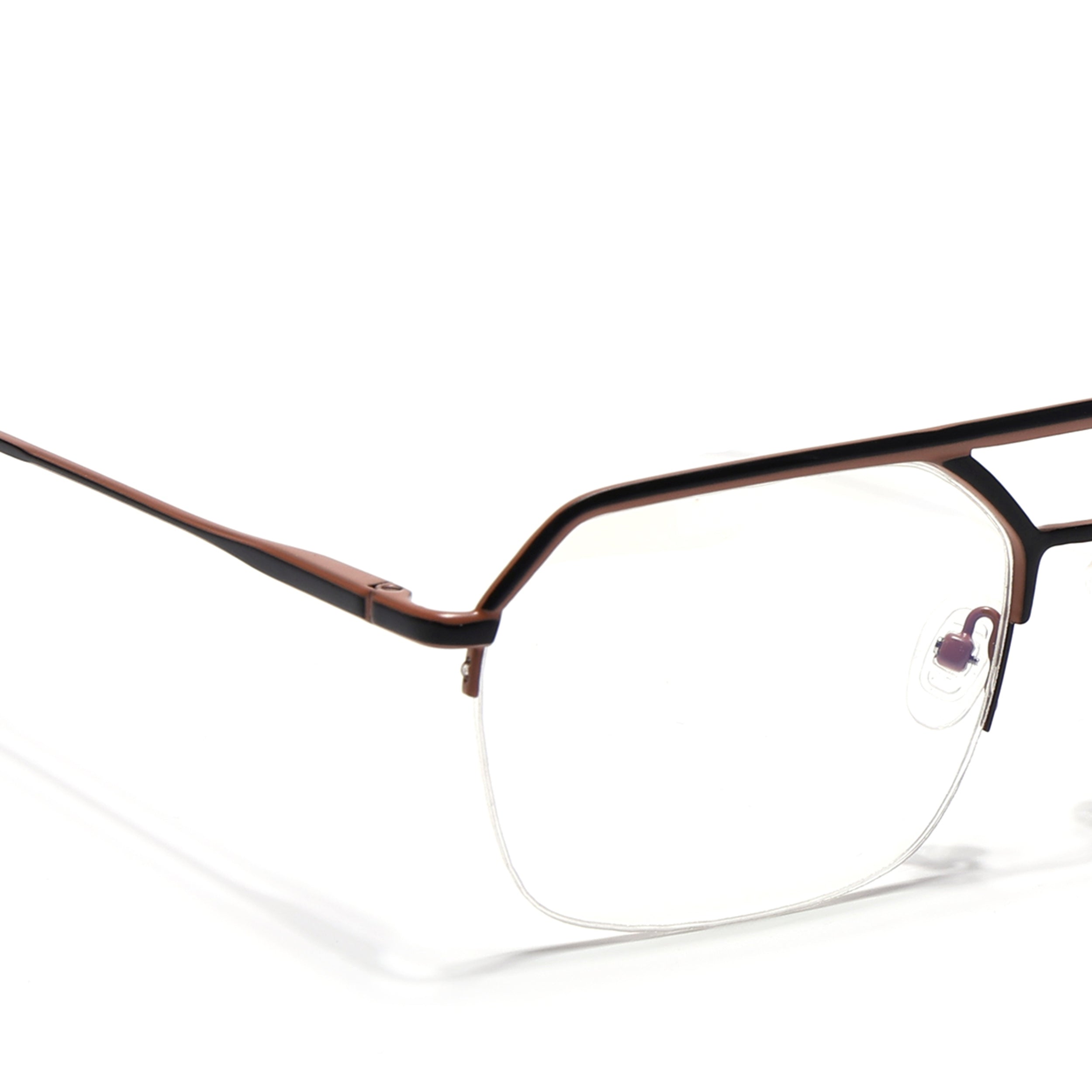 Voyage Black & Brown Half Rim Eyeglasses for Men & Women (73017FMG7095-C3)