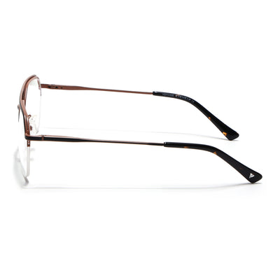 Voyage Black & Brown Half Rim Eyeglasses for Men & Women (73017FMG7095-C3)