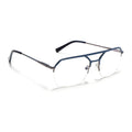Voyage Sky Blue Half Rim Eyeglasses for Men & Women (73017FMG7097-C5)