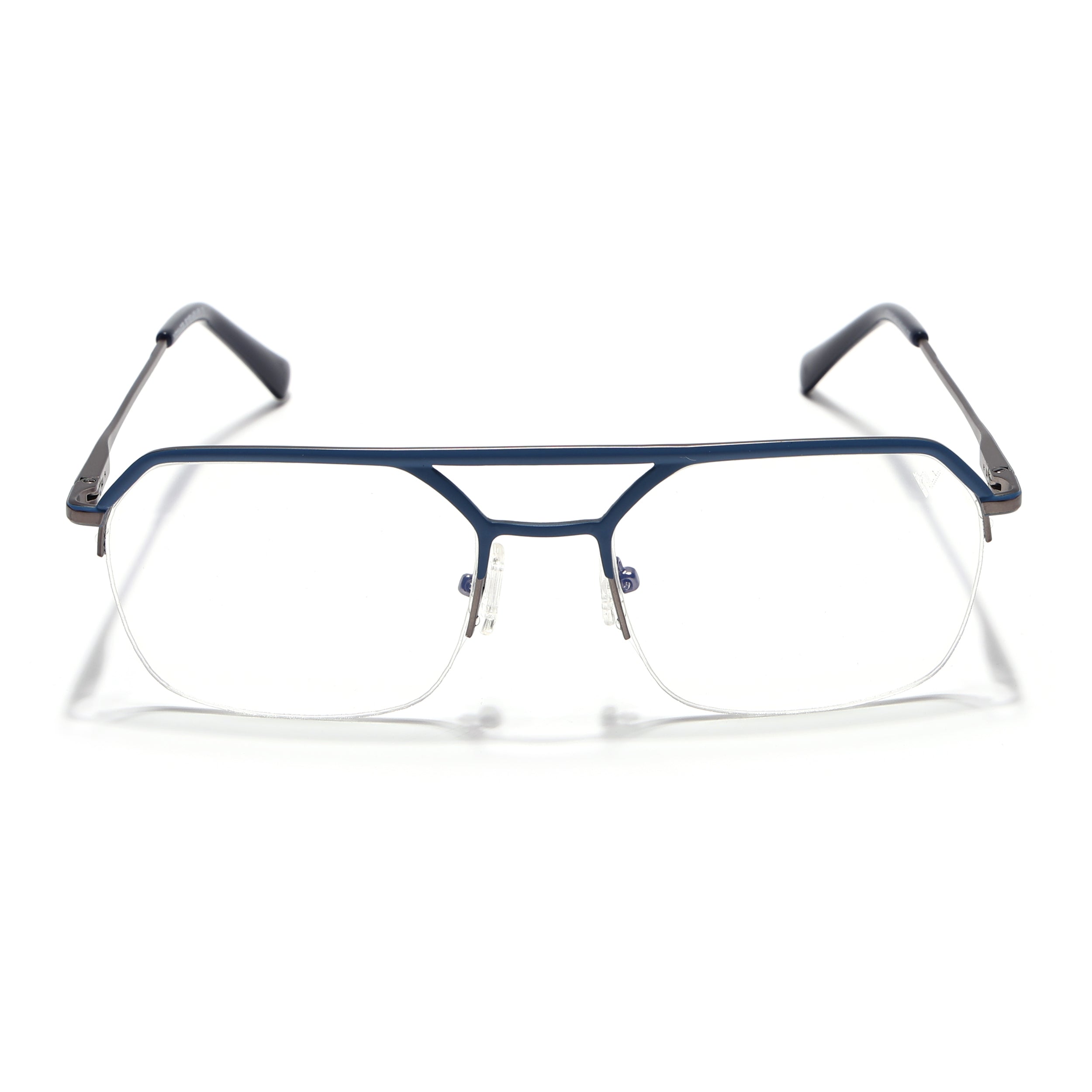 Voyage Sky Blue Half Rim Eyeglasses for Men & Women (73017FMG7097-C5)