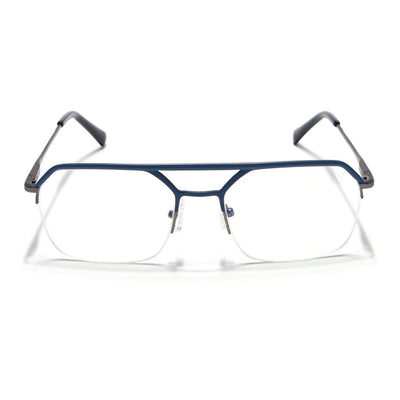 Voyage Sky Blue Half Rim Eyeglasses for Men & Women (73017FMG7097-C5)
