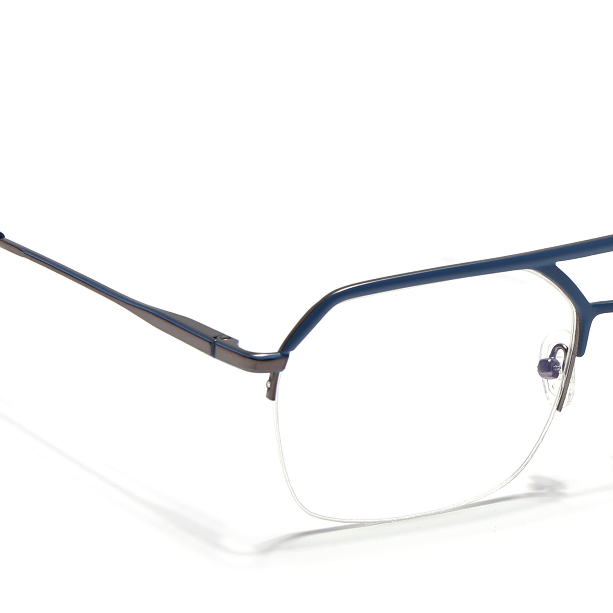 Voyage Sky Blue Half Rim Eyeglasses for Men & Women (73017FMG7097-C5)