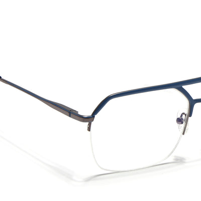 Voyage Sky Blue Half Rim Eyeglasses for Men & Women (73017FMG7097-C5)