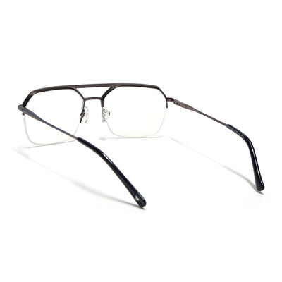 Voyage Sky Blue Half Rim Eyeglasses for Men & Women (73017FMG7097-C5)